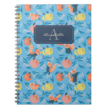 Personalisiertes "Red Panda" Blue Apple Notebook