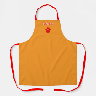 Personalisiertes Red Paws Logo Orange  Schürze