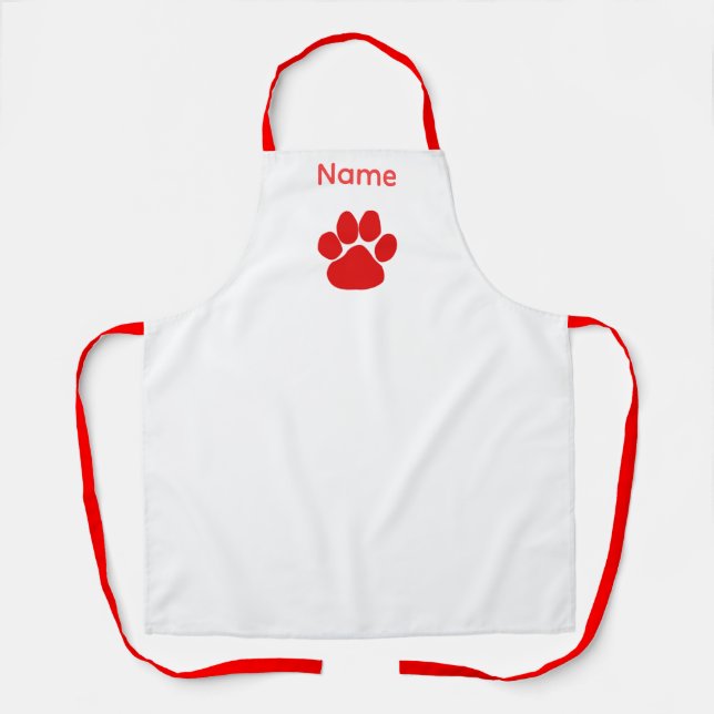 Personalisiertes Red Paws Logo Schürze (Vorderseite)