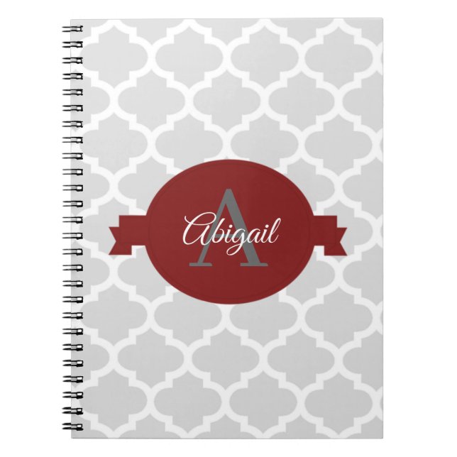 Personalisiertes Red Quatrefolie Notizblock (Vorderseite)