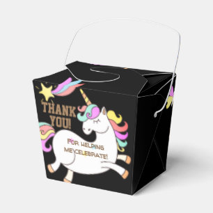 Personalisiertes Regenbogen-Einhorn-Dankeschön-Par Geschenkschachtel