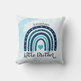 Personalisiertes Regenbogenherz Little Brother Kissen