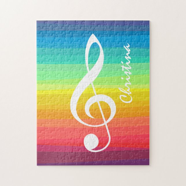Personalisiertes Regenbogenwasser Puzzle (Vertikal)