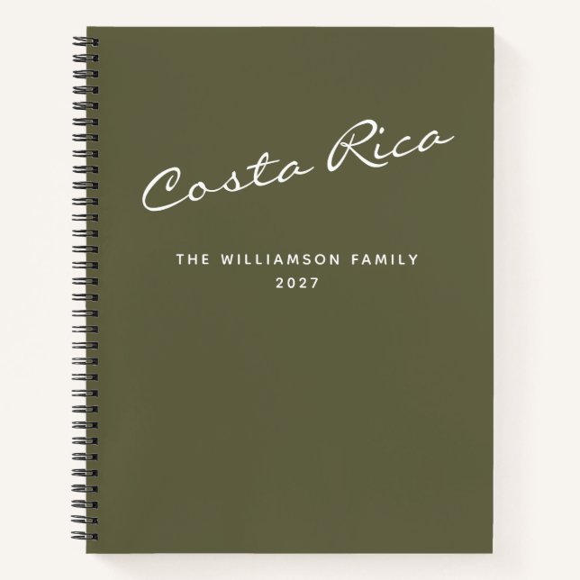 Personalisiertes Reiseservice Green Travel Journal Notizbuch (Vorderseite)