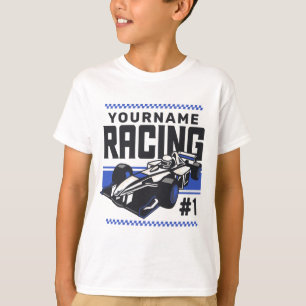 Personalisiertes Rennteam Schneller Rennwagen Fahr T-Shirt