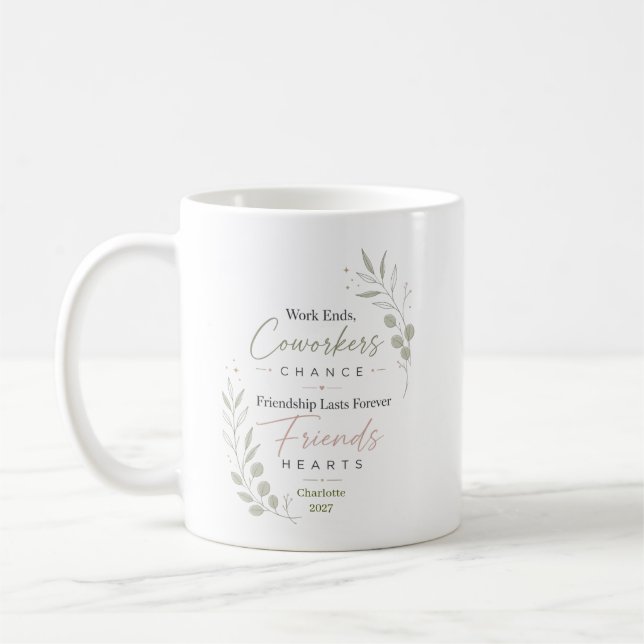 Personalisiertes Rentenfreundschaftsgeschenk Kaffeetasse (Links)