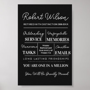 Personalisiertes Rentenposter-Druck Poster