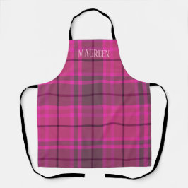 Personalisiertes Retppy-Rosa und lila Tartan karie Schürze