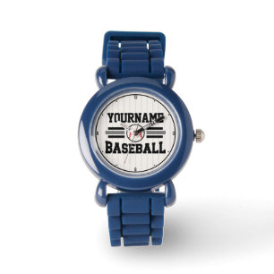 Personalisiertes Retro-Baseball-Player-Team Armbanduhr