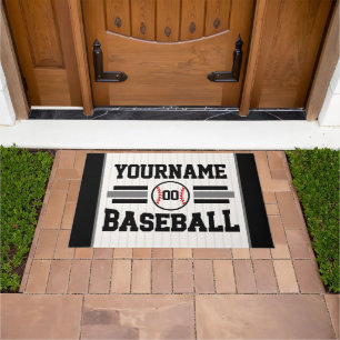 Personalisiertes Retro-Baseball-Player-Team Fußmatte