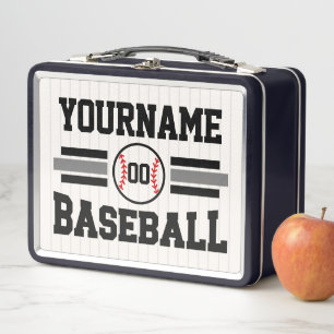 Personalisiertes Retro-Baseball-Player-Team Metall Brotdose