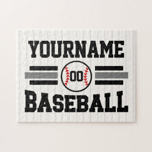 Personalisiertes Retro-Baseball-Player-Team Puzzle