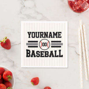 Personalisiertes Retro-Baseball-Player-Team Serviette