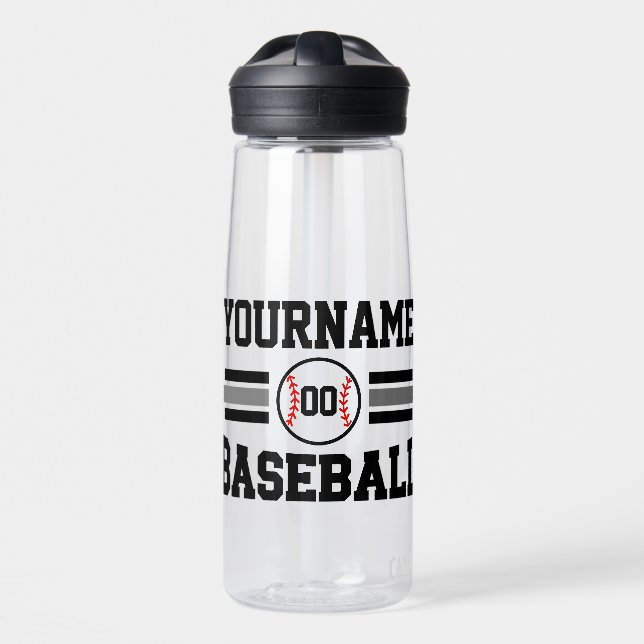 Personalisiertes Retro-Baseball-Player-Team Trinkflasche (Vorne)