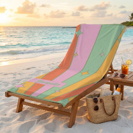Personalisiertes Retro Beach Handtuch mit Namen -