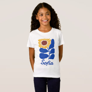 Personalisiertes Retro-Blumen-Daisy-Geschenk mit e T-Shirt