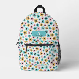 Personalisiertes Retro-Blumenmuster Bedruckter Rucksack