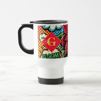 Personalisiertes Retro-Comic Pop Pinakothek Züst Reisebecher