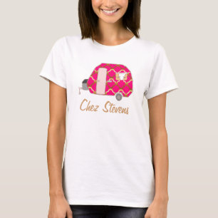 Personalisiertes Retro-Design-Wohnwagen-Besitzer-T T-Shirt