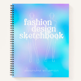 Personalisiertes Retro Fashion Design Sketchbook Notizbuch