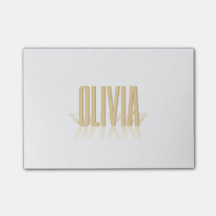 Personalisiertes Retro-Filmplakat Olivia Gold Post-it Klebezettel