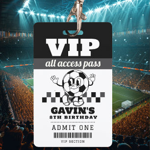 Personalisiertes Retro-Fußball-Geburtstagsfeier-Mi Ausweis