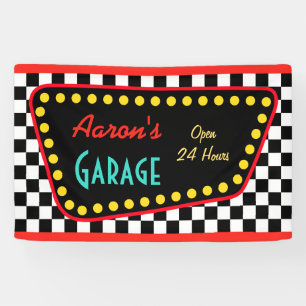 Personalisiertes Retro-Garagen-Schild Banner