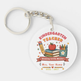 Personalisiertes Retro-Geschenk für Kindergartenle Schlüsselanhänger