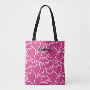 Personalisiertes Retro-Herz-Coquette-Muster Rosa