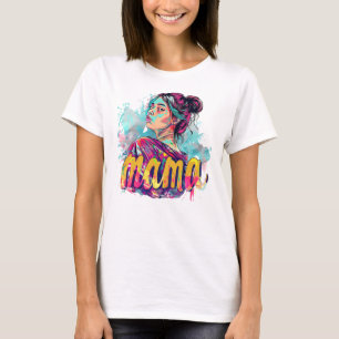 Personalisiertes Retro-Mama-Pop-Art (13) T-Shirt