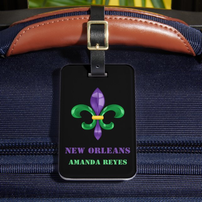 Personalisiertes Retro New Orleans Gepäckanhänger (Vorderseite Insitu 2)