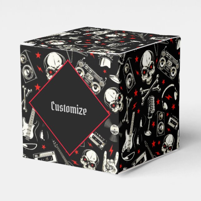 Personalisiertes Retro-Schwermetall-Muster Geschenkschachtel (Vorderseite)