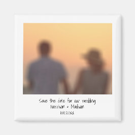 Personalisiertes Retro-Sofort-Foto Save the Date Magnet