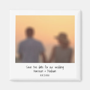 Personalisiertes Retro-Sofort-Foto Save the Date Magnet