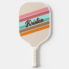 Personalisiertes Retro Strip Pickleball Paddel Schläger