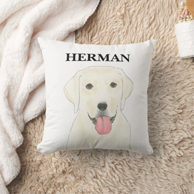 Personalisiertes Reversible White Labrador Kissen (Decke)