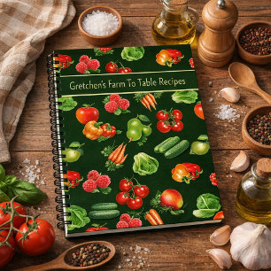 Personalisiertes Rezept für Obst und Gemüse Notizbuch