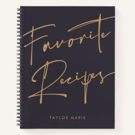 Personalisiertes Rezept Journal Indigo Blue Notizbuch