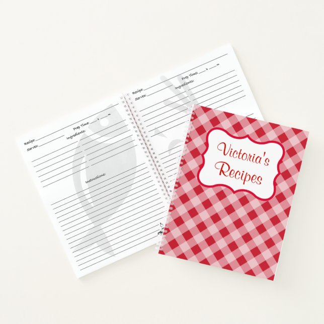 Personalisiertes Rezept Kochbuch Geschenk Notizbuch (Innenseite)