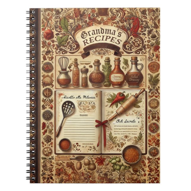 Personalisiertes Rezept SpiralNotebook Notizblock (Vorderseite)