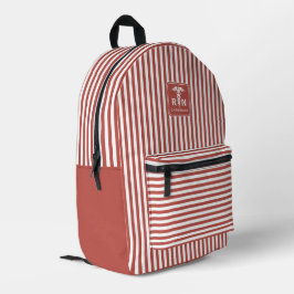 Personalisiertes RN Modernes und elegantes Streife Bedruckter Rucksack