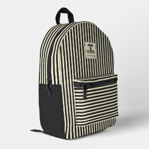 Personalisiertes RN Modernes und elegantes Streife Bedruckter Rucksack