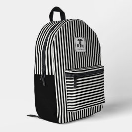 Personalisiertes RN Modernes und elegantes Streife Bedruckter Rucksack