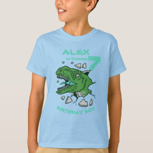 Personalisiertes ROAR T-Rex Geburtstagsjunge T-Shi T-Shirt