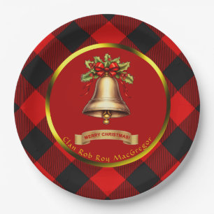 Personalisiertes Rob Roy MacGregor Tartan Weihnach Pappteller