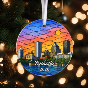 Personalisiertes Rochester-Acrylabzeichen, Benutze Ornament