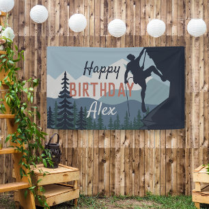 Personalisiertes Rock Climbing Thema glücklich Geb Banner