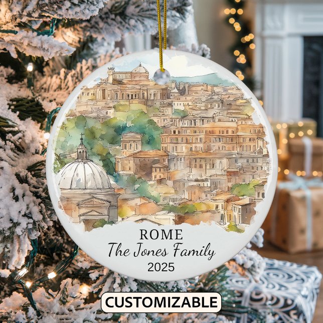 Personalisiertes Rom-Ornament, Italien Geschenk Keramik Ornament (Von Creator hochgeladen)