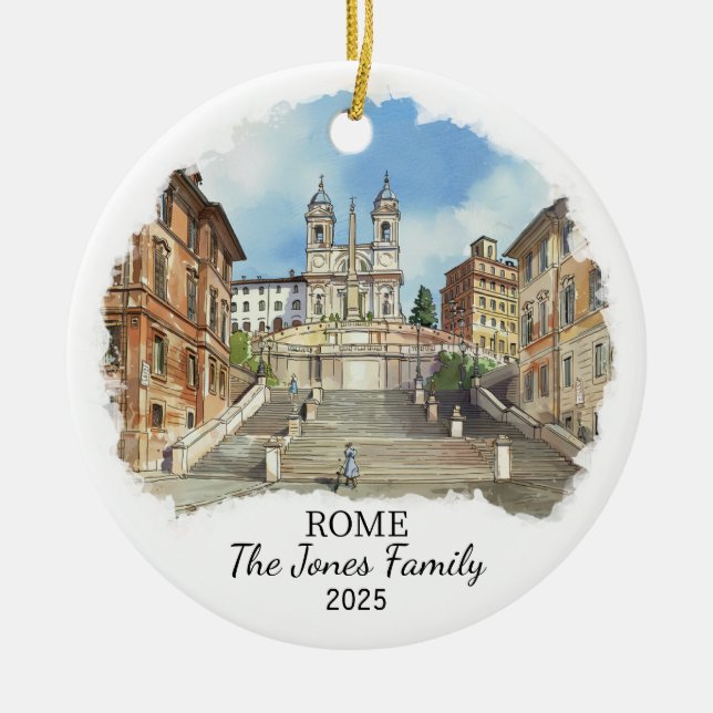 Personalisiertes Rom-Ornament, Italien Keramik Ornament (Vorne)