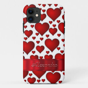 Personalisiertes romanisches Herzmuster iPhone 11 Hülle